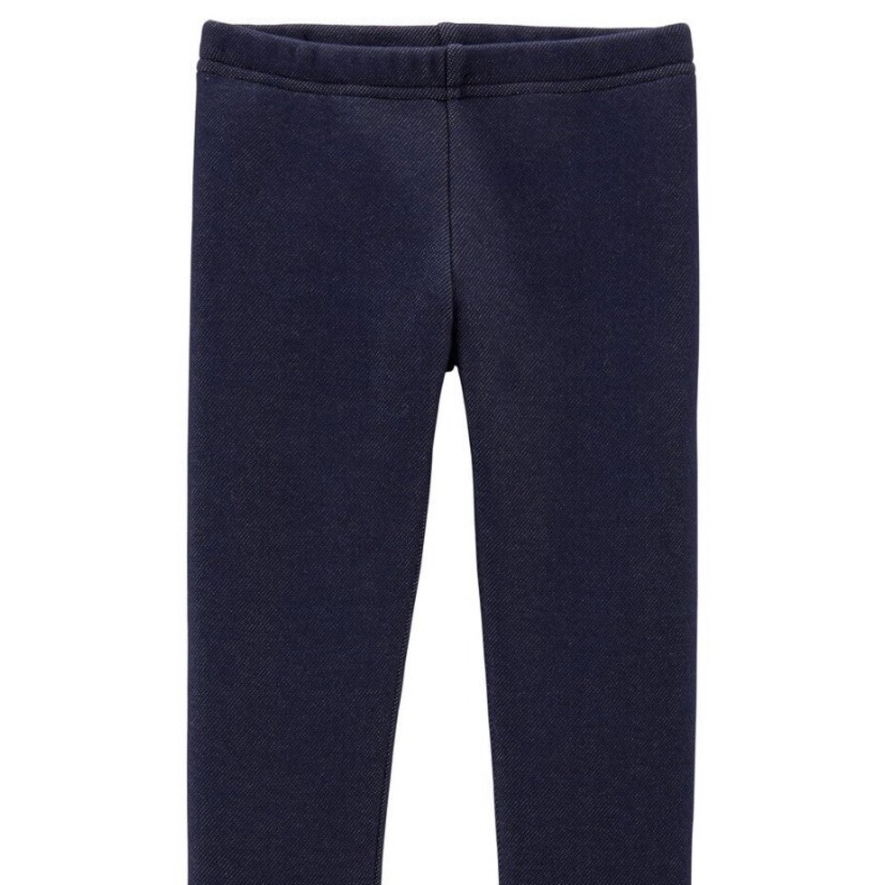 Carters Girls Cozy Leggings Blue 6 Months Fleece Lined New with Tags Knit Denim